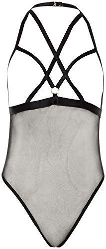 Me Seduce Ginette Noir S/M bodysuit transparent à lanières pour femme