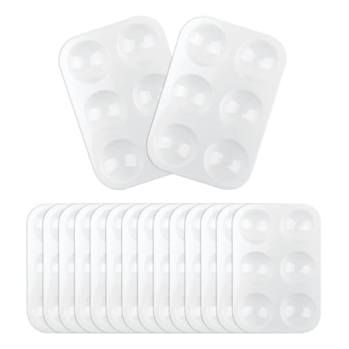 16PCS White Plastic Paint Trays - Essential for Painting Parties, DIY Crafts, and Art Painting