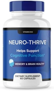 Neuro Thrive Brain Supplement, Neuro Thrive for Memory, Neuro Thrive PQQ to Reduce The Negative Effects of Brain Fog, Neuro Thrive Cognitive Function, NeuroThrive Reviews Neuro-Thrive (60 Capsules)