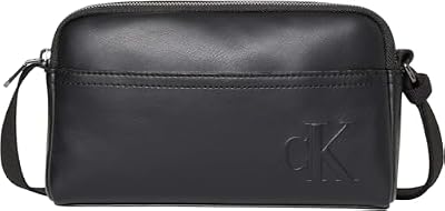 Calvin Klein Uomo Borsa a Tracolla Bold Camera Bag Elegante, Nero (Black), Taglia Unica