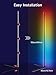 Tyute Corner Floor Lamp, RGB LED Corner Lamp with Music Sync, Smart App and Remote Control Color Changing Ambience Light, LED Lamp with 16 Million Colors for Bedroom, Living Room Gaming Room