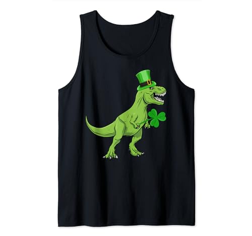 Dinosaur Tyrannosaurus rex T rex Funny St Patrick's Day Débardeur
