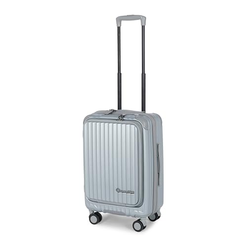 Image of SWISS MILITARY Polycarbonate Summit 360 Rotatable 8 Wheel 60cm Hard Trolley Luggage, Anti Theft Zip, TSA Lock, 15.6 inch Laptop Compartment, Expandable Storage Suitcase & Dust Cover Free Small Silver 62L
