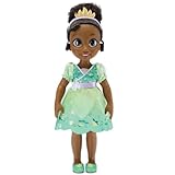 Disney Store Official Tiana Once Upon a Story Doll - 16 Inch Disney Princess Toys Featuring Reflective Eyes with 3D Pupil and Iris, Detailed Costume, Hair Comb & Shoes - Comes in Display Box