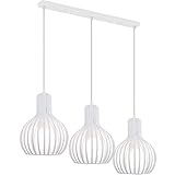 Die Pendelleuchte ist aus hochwertigem Eisen gefertigt und mit einer glatten Oberfläche und einer eleganten weißen Beschichtung, die Lampe ist langlebig und rostbeständig. Diese Pendelleuchte ist nicht zusammengebaut.