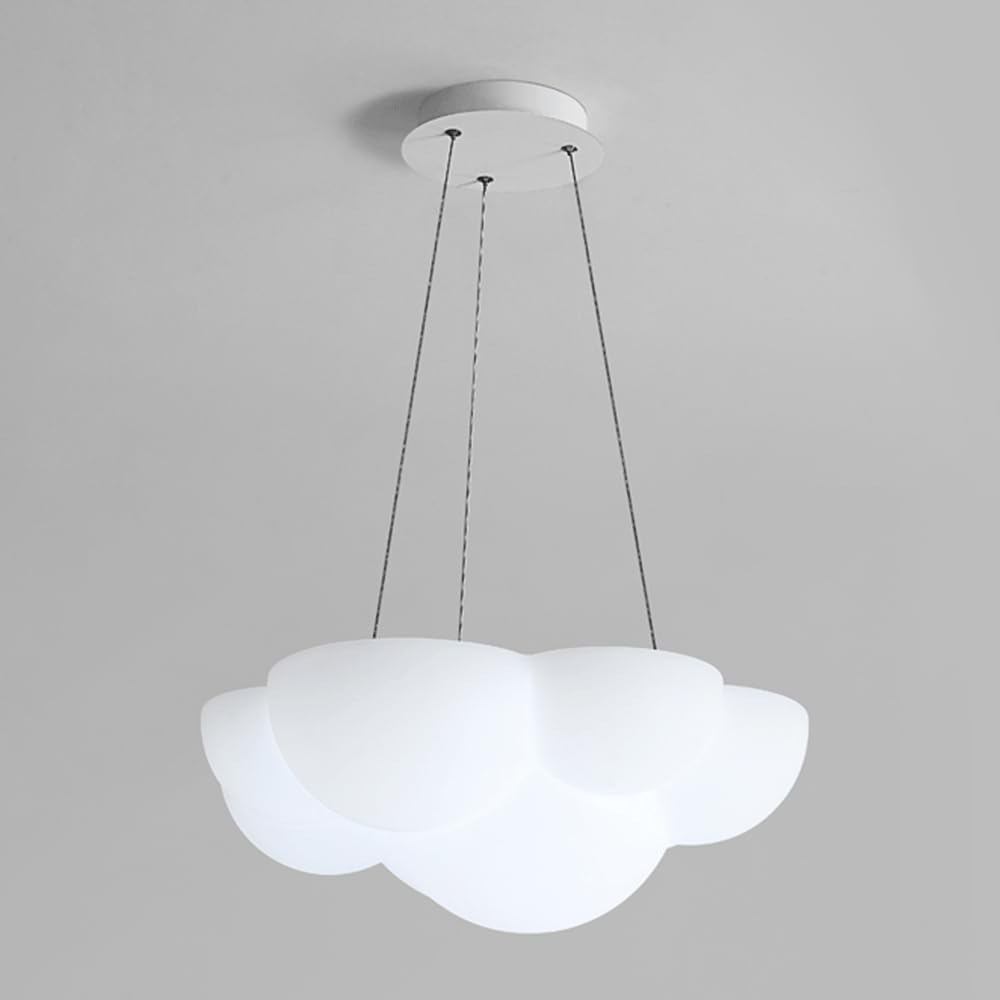 Luminaire suspendu acrylique nuage blanc et lustre LED moderne réglable