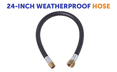 Flame King Thermo Plastic Hose Assembly For Lp And Natural Gas, 24 Inch, 3/8 Inch Id - 100383-24 , Black #TOP2