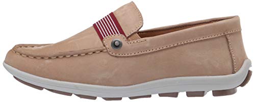 Driver Club Usa Unisex Boys/Girls Leather Luxury Fashion Driving Loafer With Grow Grain Detail, Cream Nubuck, 10.5 M Us Little Kid #TOP7