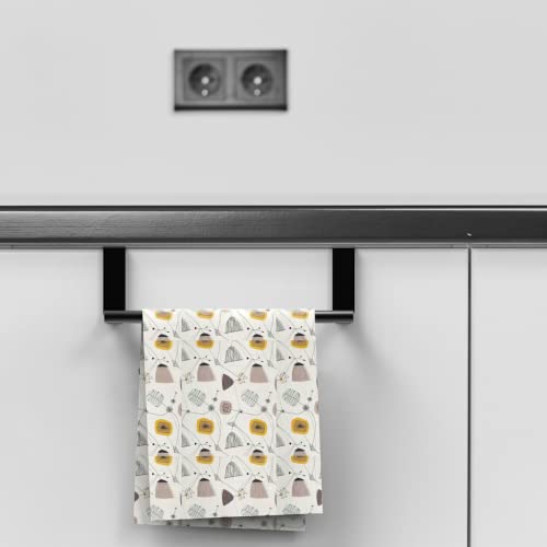 Miniatura 8 de Toallero Colgante Para Puerta, Colgador De Paño De Cocina Y Baño, Portatoallas Pequeño En Acero Inoxidable, Color Negro
