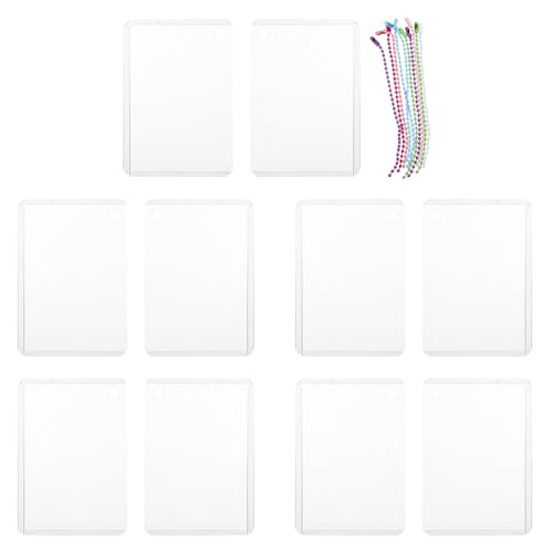 Fundas para tarjetas fotográficas Mikikit con diseño de estrella y cubierta rígida transparente