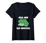 Photo Gallery donna i veri uomini mangiano broccoli vegetariani vegani amanti dei broccoli maglietta con collo a v Photo Gallery donna i veri uomini mangiano broccoli vegetariani vegani amanti dei broccoli maglietta con collo a v