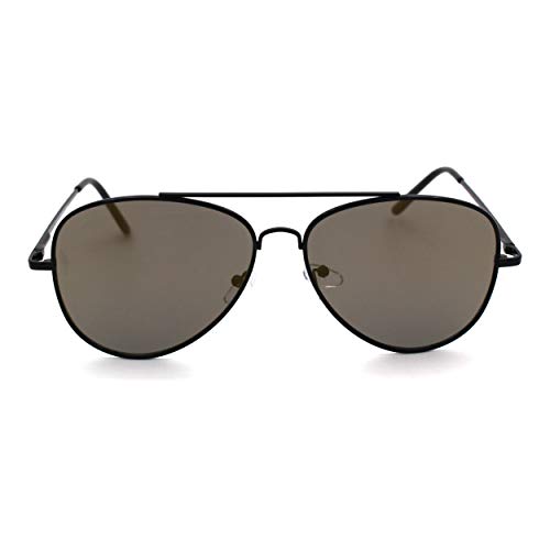 Mirror Lens Metal Rim Officer Style Pilots Sunglasses2