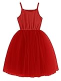 BTGIXSF Baby Girls Tutu Dress Toddler Long Sleeve/Sleeveless Dresses Infant Tulle Sundress 580-Red 5T