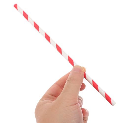 Pitillos de papel decorativos rojos 100 pcs miniatura 3