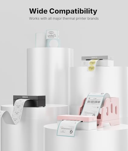 Image of Rongta RP425 Label Printer+ 2'' Circle White Labels-750