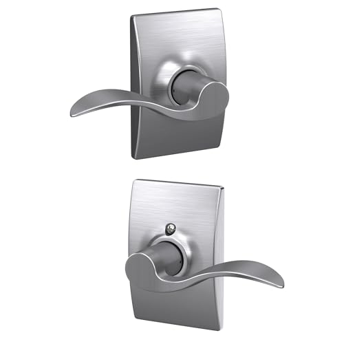 Image of SCHLAGE Century Trim with Accent Hall and Closet Lever, Satin Chrome (F10 ACC 626 CEN)