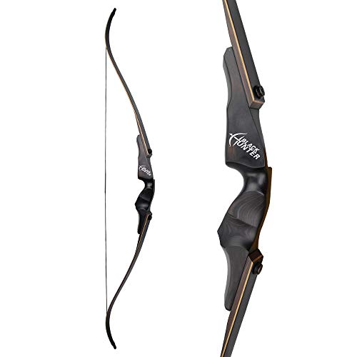 Arc recourbé de takedown adulte 60" longbow bois et kit flèches carbone pour tir de précision - 3