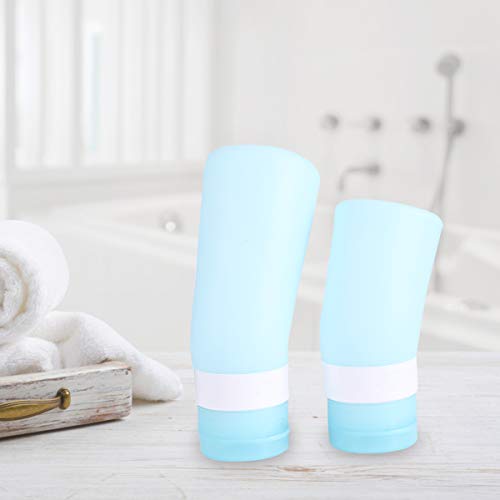 Lurrose Frascos de gel de banho de silicone 2 unidades Frascos de gel de banho Frascos de higiene Fr