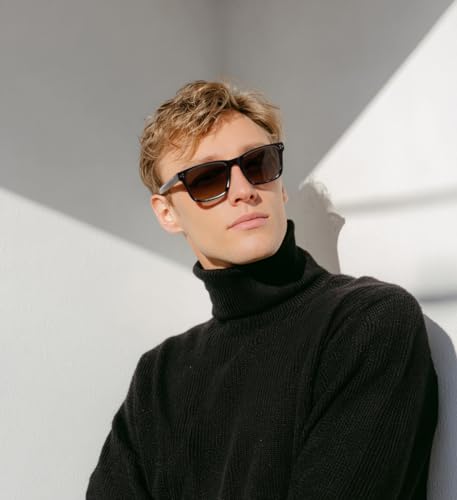 FEISEDY Square Sunglasses For Men Women Polarized Trendy Chunky Thick Frame Rectangle Shades Sun Glasses UV400 B02942