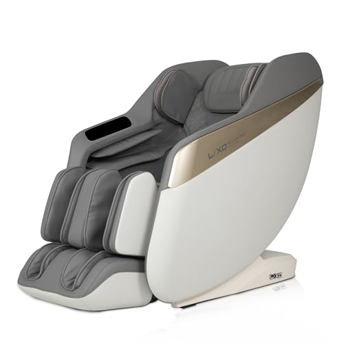 Image of Lixo LI5222 Full Body Massage Chair| 4D Mechanism| SL-Track| 20 Auto Programs| Three Zero Gravity| Ambient LED Lighting | Voice Control |Dual Heating|Full Body Airbags|Foot Rollers - White & Grey