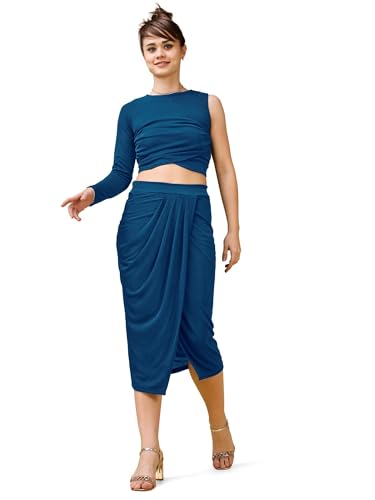 Image of PURVAJA Women's Solid Long Sleeve Midi dress