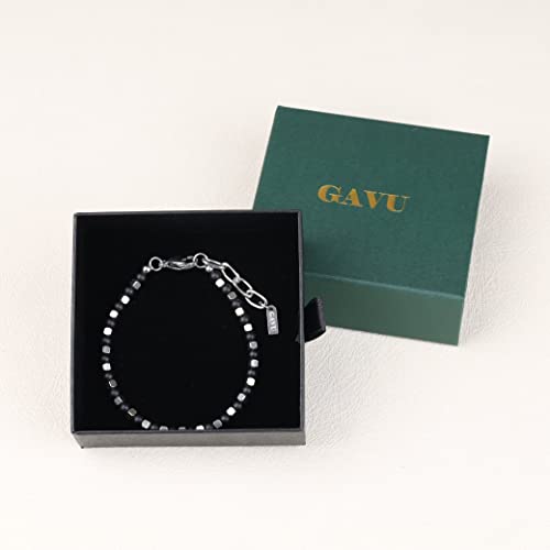 Pulsera de cuentas de cristal para hombre GAVU 4mm miniatura 6