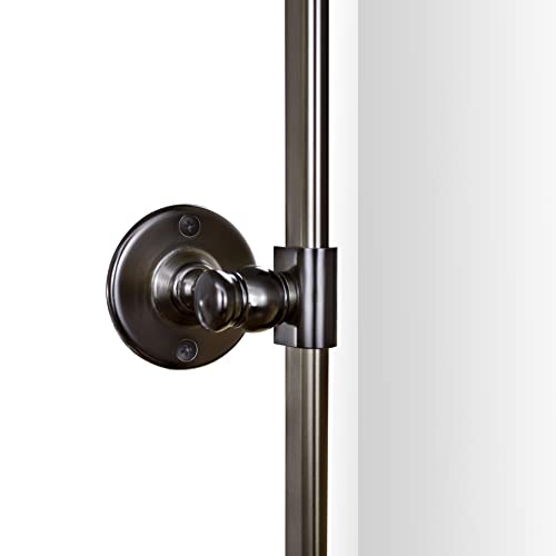 Tehome Oval Oil Rubbed Bronze Pivot Bathroom Mirror Pill Shaped Tilting Bathroom Vanity Mirror Metal Framed Adjustable Mirror 20X30'' #TOP2