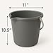 JOEY'Z 10QT (9.5L) Heavy Duty Sturdy Spout Pail Bucket with Durable Grip Handle for Cleaning, Mopping, Projects, Storage, Paint