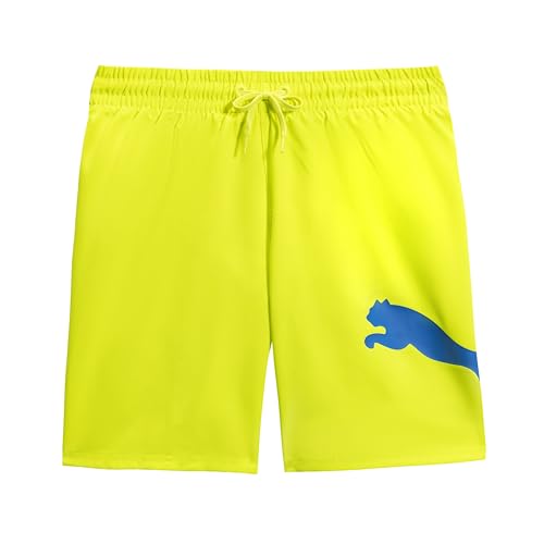 Image of Puma Boys' Fashion Swim Trunks, Water Repellant, Elastic Waistband with Drawcord