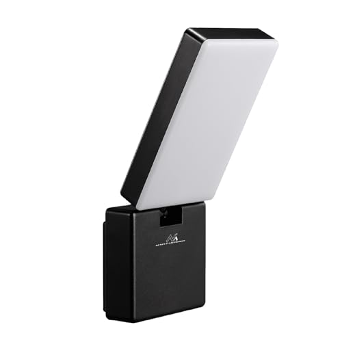 Maclean MCE514 Lámpara LED, Iluminación de Pared para Exterior, 10W, 700lm, Blanco Neutro 4000K, IP65 Resistente al Agua (Negro)