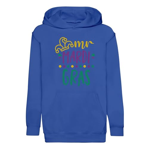 Sweat à capuche enfant Mister Mardi Gras anti-grattage pour grand carnaval