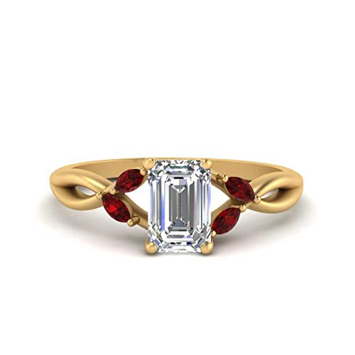 Bague diamant émeraude vigne torsadée or jaune pour femme