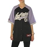  FUBU New Jersey Baseball Shirt Damen Black/lila S