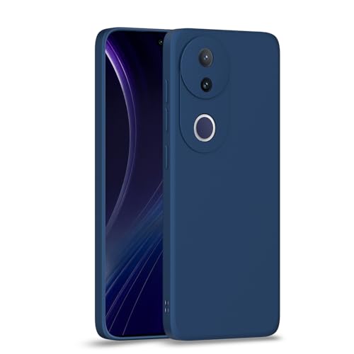 Image of Outlouders Back Cover for Vivo T4R 5G / Vivo V50e 5G / Vivo V50 5G | Camera Protection | Durable Soft Matte Silicone Bumper Case (Blue)