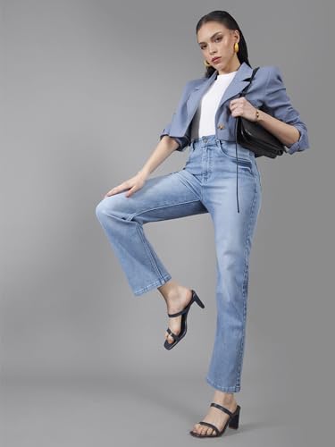 Image of Dolce Crudo Women's High Waist Straight Fit Jeans