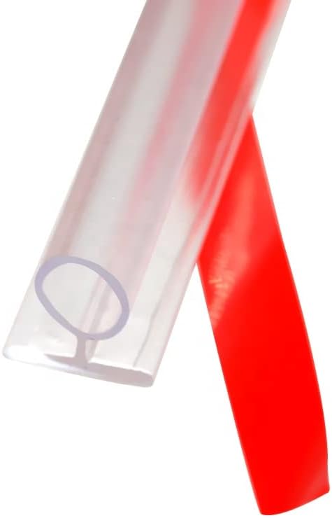 Gordon Glass® Clear Vinyl Bulb-Type Seal with Pre-Applied Self-Adhesive Backing for Frameless Shower Doors - 73" Long