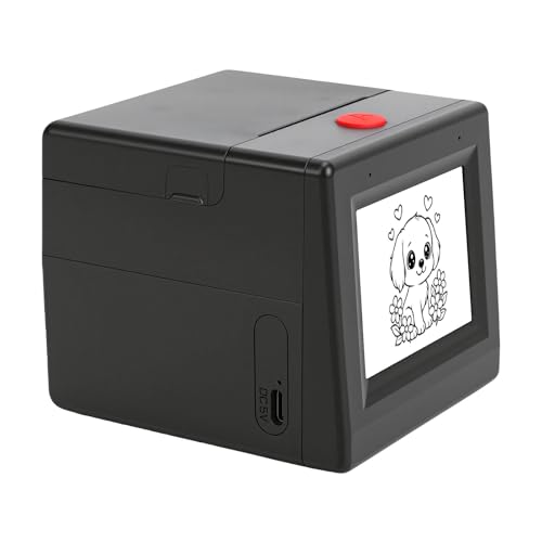 Image of AI Voice Control Sticker Printer Box with Display, 2.4G WiFi Thermal Sticker Maker for Home Study DIY Projects, Voice Activated Portable Printer for Notes Crafts Travel Journals,