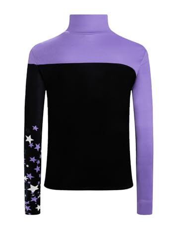 YiZYiF Kids Girls Fleece-Lined Long Sleeve Jacket Outerwear Color Block Star Printed Zipper Sweatshirt Sport Tops4