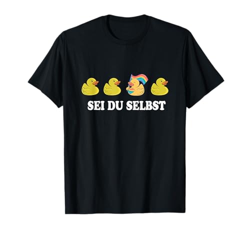 Be different Ente Gay Pride Tier Spruch T-Shirt