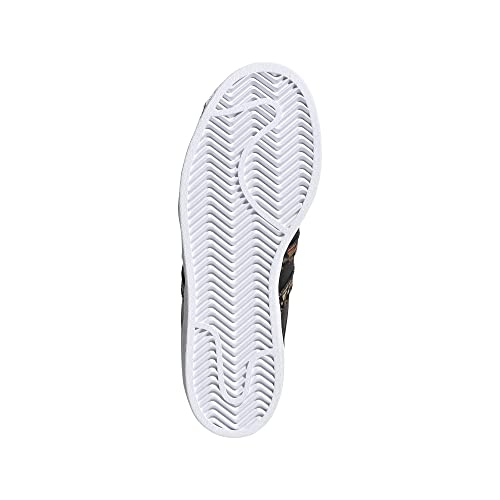 adidas Originals unisex-child Superstar Sneaker, Black/Black/Fox Orange, 6.5 Big Kid US4