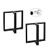 MBQQ Furniture Legs 15.7"Height 17.5"Wide Rustic Decory T Shape Table Legs,Heavy Duty Metal Desk Legs,Dining Table Legs,Industrial Modern, DIY Iron Bench Legs