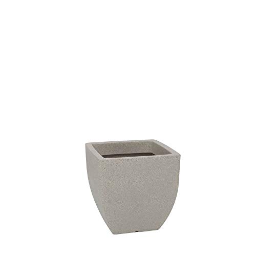 Vasart Malta Vaso de Flores Trapezio, Granito Pedra, 30x30cm