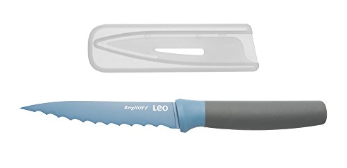 Berghoff Leo Ceramic Coated Non-Stick Serrated Utility Knife, 11.5Cm, King, Chocolate Brown #TOP2