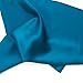 Cyriacus 100% Silk Pocket Square 13.7” Solid Color for Men Wedding Party Handkerchief Gentleman Teal