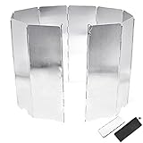 ▶ Flexibles Design: Der windschutz gaskocher kann leicht zu befestigen auf und ab gleiten.Windschutz-Stift-Design, Sie können den Stift in den Boden einführen, um den Windschutz im Falle eines versehentlichen Stoßes oder Windes zu stabilisieren.Wählen Sie die Anzahl der Platten entsprechend der Größe Ihres Herd (1-10)