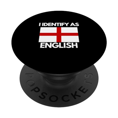 Me identifico como English Funny England Flag English Pride PopSockets PopGrip Intercambiable