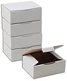 IPEA Scatole di Cartone Piatte Bianche 20 x 14 x 7,5 cm per Spedizioni, E-Commerce, Regali – 5 Pezzi – Made in Italy – Scatole Reattangolari Multiuso per Imballaggio Oggetti, Eventi, Feste, Natale