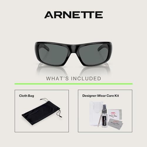 ARNETTE Hot Shot AN4182 Rectangle Sunglasses for Men +BUNDLE with ACCESSORY EYEWEAR KIT4