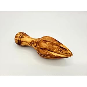 Carthage Trade Gallery – Olijfhout citroenpers – sappers – citruspers – sapcentrifuge – geurneutraal en geschikt voor levensmiddelen – handgemaakt