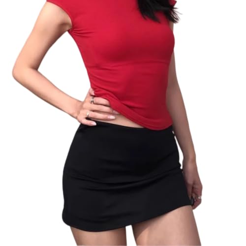 Minifalda delgada que no se sube con short interior integrado de punto 7